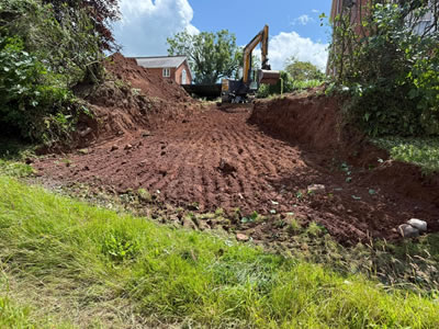 Before new driveway installation in Ferryside