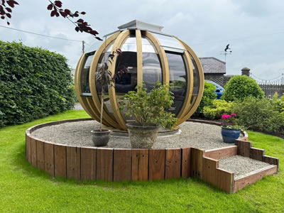 Before garden pod base installation in Llandeilo